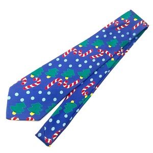 Lillian Vernon Men's Festive Christmas Holiday Silk Necktie